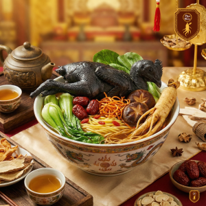 Mì Gà Ác Hầm Hồng Sâm Đại Bổ (1 Gà Ác Tơ)