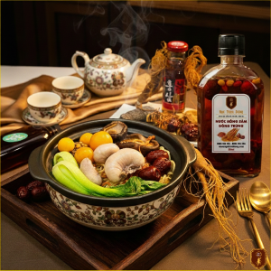 🥚💛 Combo 4: Mì Tiềm Ngọc Kê Trứng Non Hầm Hồng Sâm + Nước Hồng Sâm 330ml